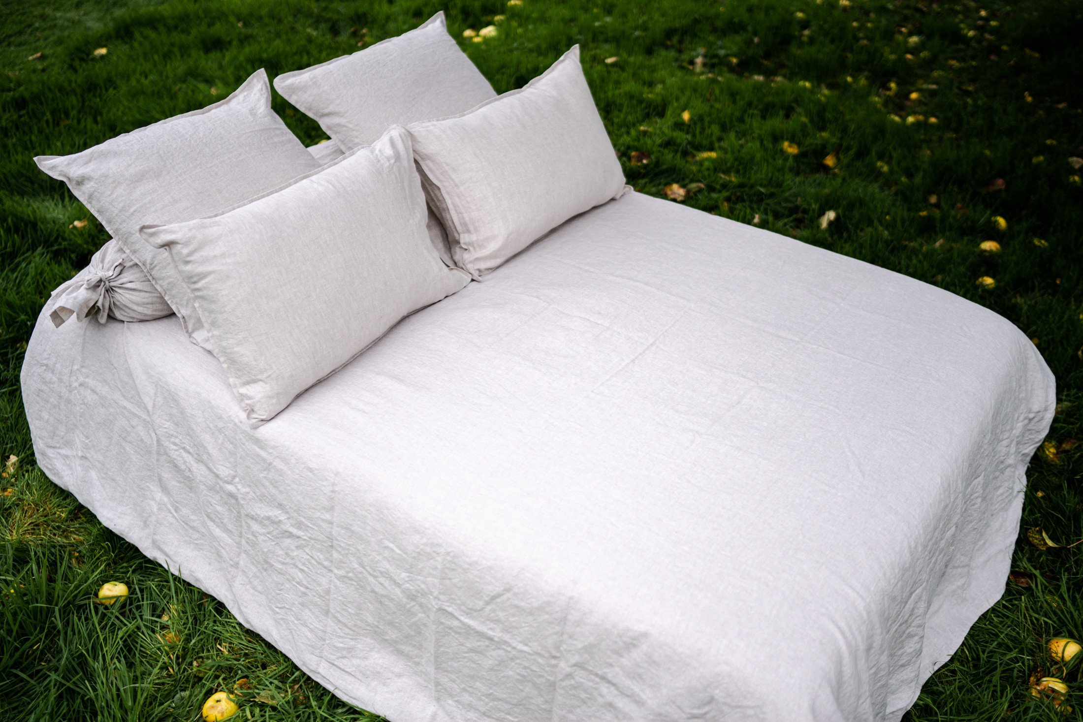 Housse de couette en pur lin blanc